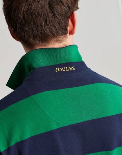 衣服 jp Joules 男性 フィルバートのポロシャツ ネイビーグリーンのストライプ 46RH218