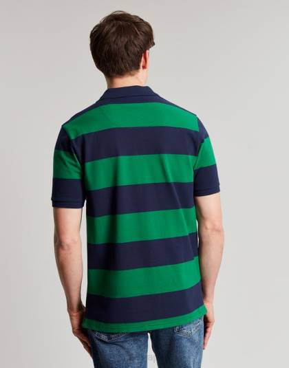 衣服 jp Joules 男性 フィルバートのポロシャツ ネイビーグリーンのストライプ 46RH218