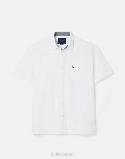 衣服 jp Joules 男性 ブレーカーリネンシャツ 白 46RH219