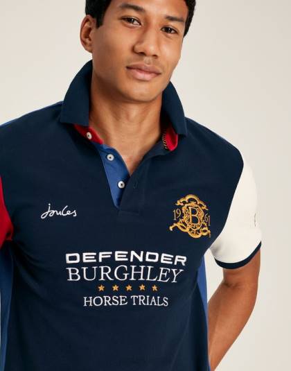 衣服 jp Joules 男性 バーリー半袖ポロシャツ フランス海軍 46RH222