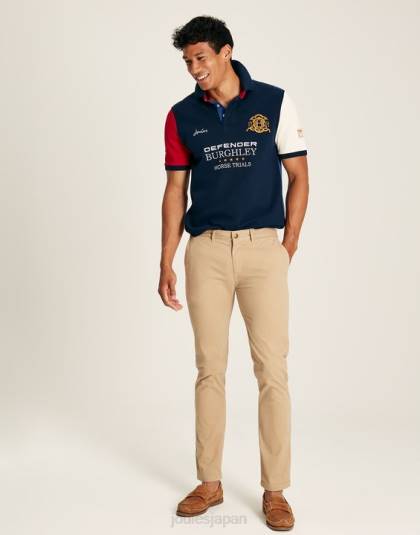 衣服 jp Joules 男性 バーリー半袖ポロシャツ フランス海軍 46RH222