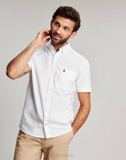 衣服 jp Joules 男性 オックスフォードクラシックフィットシャツ 白 46RH233
