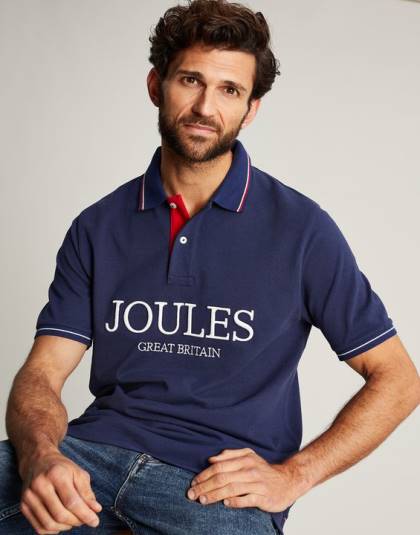 衣服 jp Joules 男性 ポロシャツ 藍色 46RH237