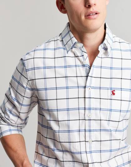 衣服 jp Joules 男性 ウェルフォード クラシックフィット チェックシャツ ネイビーチェック 46RH239
