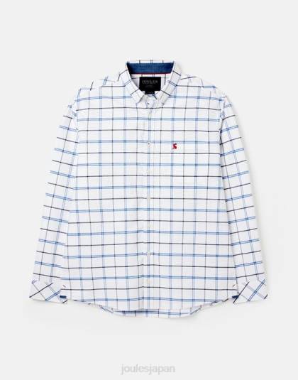 衣服 jp Joules 男性 ウェルフォード クラシックフィット チェックシャツ ネイビーチェック 46RH239
