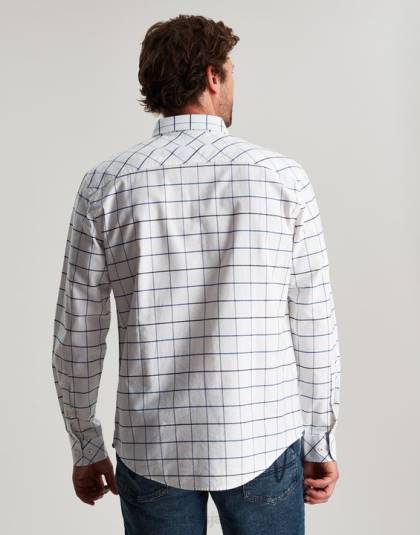 衣服 jp Joules 男性 ウェルフォード 長袖クラシックフィットチェックシャツ ホワイトチェック 46RH241
