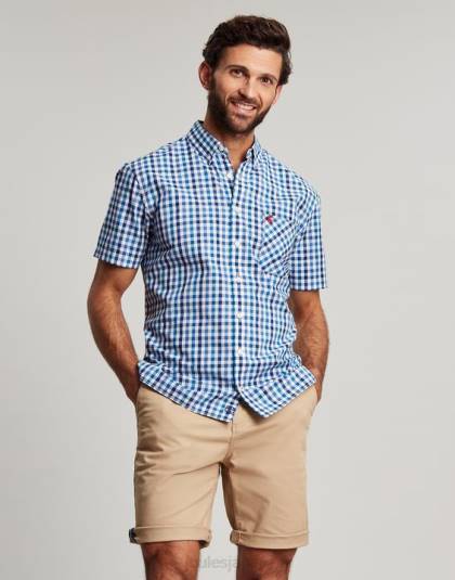 衣服 jp Joules 男性 ウィルソン クラシックフィット チェックシャツ ブルーギンガムチェック 46RH242