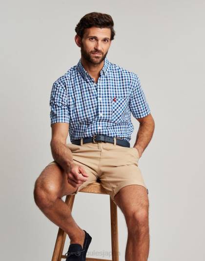 衣服 jp Joules 男性 ウィルソン クラシックフィット チェックシャツ ブルーギンガムチェック 46RH242