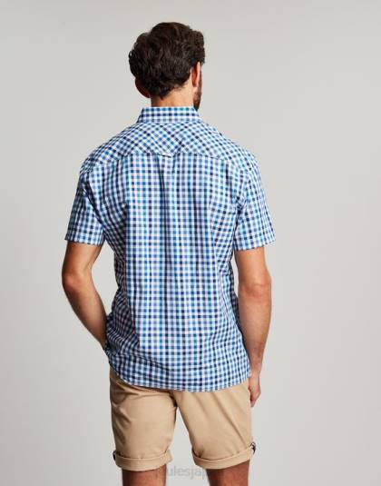 衣服 jp Joules 男性 ウィルソン クラシックフィット チェックシャツ ブルーギンガムチェック 46RH242