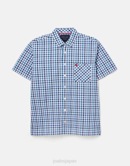 衣服 jp Joules 男性 ウィルソン クラシックフィット チェックシャツ ブルーギンガムチェック 46RH242
