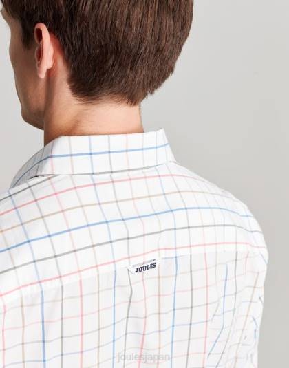 衣服 jp Joules 男性 アボット クラシック フィット ピーチ ポプリン シャツ マルチチェック 46RH244