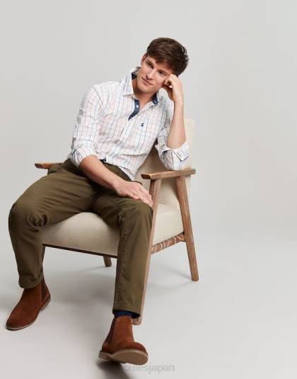衣服 jp Joules 男性 アボット クラシック フィット ピーチ ポプリン シャツ マルチチェック 46RH244
