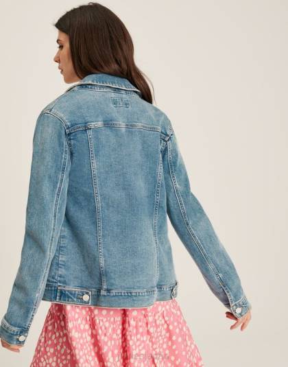 衣服 jp Joules 女性 アークリー リラックスデニムジャケット ライトブルー 46RH24