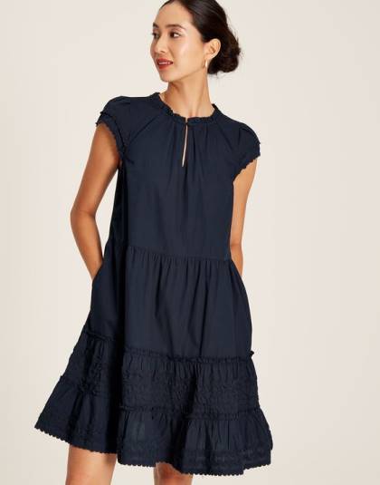 衣服 jp Joules 女性 グレースショートフリルドレス 海洋海軍 46RH29