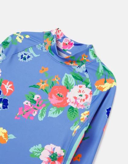 衣服 jp Joules 女の子 ビーチサイドラッシュベストとトランクセット 青い花柄 46RH291