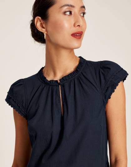 衣服 jp Joules 女性 グレースショートフリルドレス 海洋海軍 46RH29