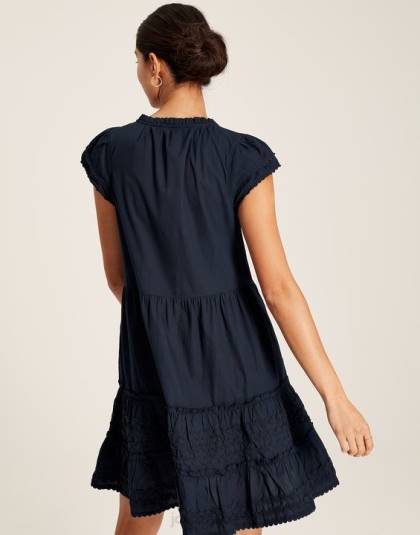 衣服 jp Joules 女性 グレースショートフリルドレス 海洋海軍 46RH29
