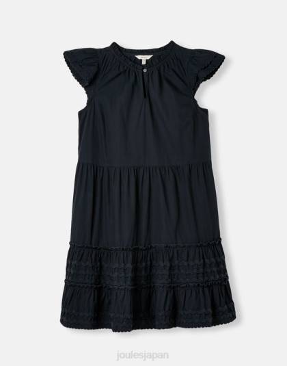 衣服 jp Joules 女性 グレースショートフリルドレス 海洋海軍 46RH29
