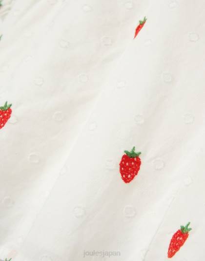 衣服 jp Joules 女の子 ローレンウーブンフリルシェルトップ イチゴスポット 46RH318