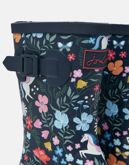 履物 jp Joules 女の子 プリントレインブーツ 騎馬海軍 46RH330