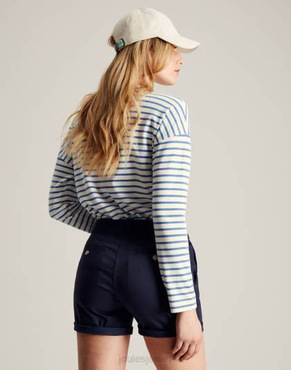 衣服 jp Joules 女性 エスタードロップショルダー長袖トップ ブルーストライプ 46RH34