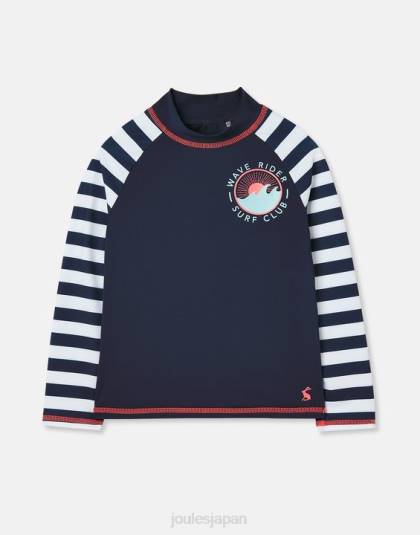 衣服 jp Joules 赤ちゃん チェイス長袖ラッシュガード ネイビーウェイブライダー 46RH365