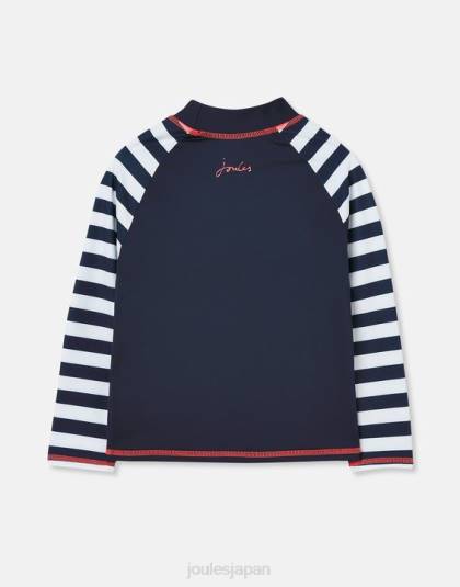 衣服 jp Joules 赤ちゃん チェイス長袖ラッシュガード ネイビーウェイブライダー 46RH365