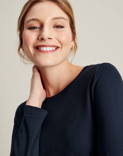 衣服 jp Joules 女性 ホリークルー長袖トップ フランス海軍 46RH36