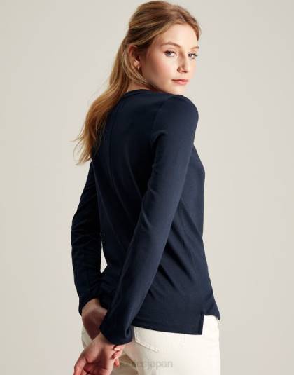 衣服 jp Joules 女性 ホリークルー長袖トップ フランス海軍 46RH36