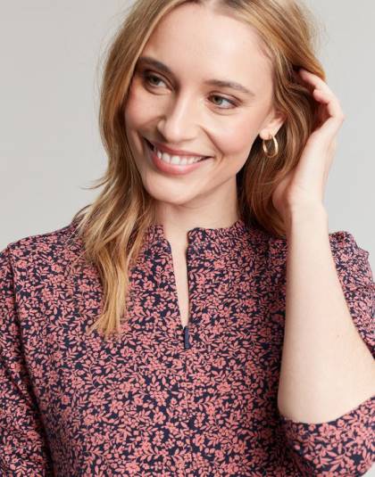 衣服 jp Joules 女性 オーロラ ジップダウン ジャージードレス バラ 46RH38