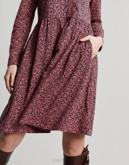 衣服 jp Joules 女性 オーロラ ジップダウン ジャージードレス バラ 46RH38