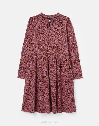 衣服 jp Joules 女性 オーロラ ジップダウン ジャージードレス バラ 46RH38