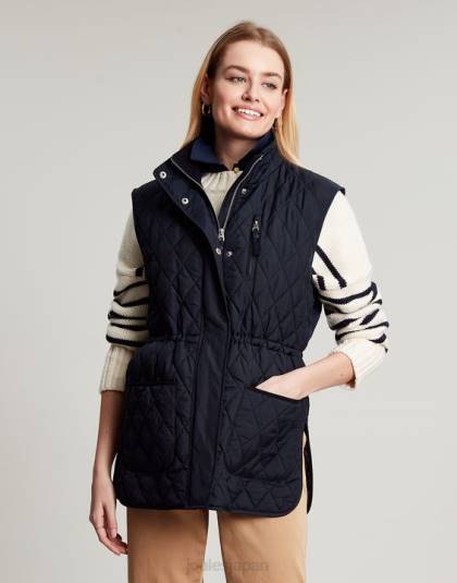 衣服 jp Joules 女性 ケンプトン ダイヤモンドキルトベスト 海洋海軍 46RH39