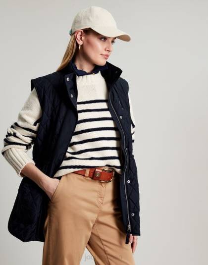 衣服 jp Joules 女性 ケンプトン ダイヤモンドキルトベスト 海洋海軍 46RH39