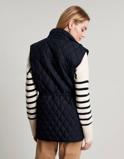 衣服 jp Joules 女性 ケンプトン ダイヤモンドキルトベスト 海洋海軍 46RH39