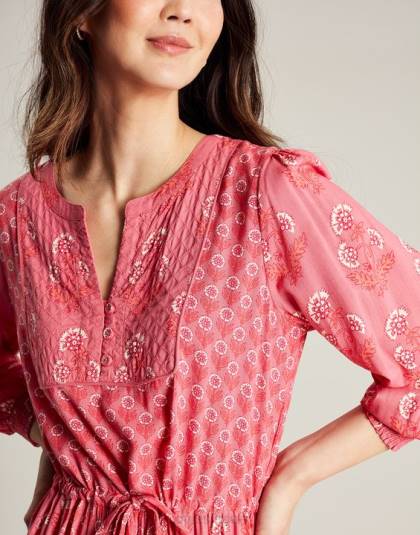 衣服 jp Joules 女性 テレーズ キルティング ビブドレス ローズピンク 46RH41