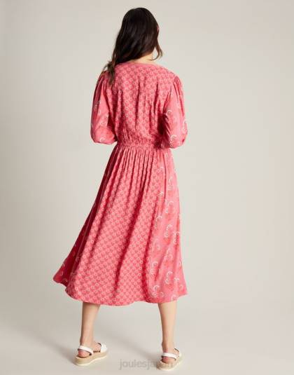 衣服 jp Joules 女性 テレーズ キルティング ビブドレス ローズピンク 46RH41