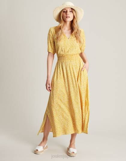 衣服 jp Joules 女性 ロシェルドレス 黄色い斑点 46RH43
