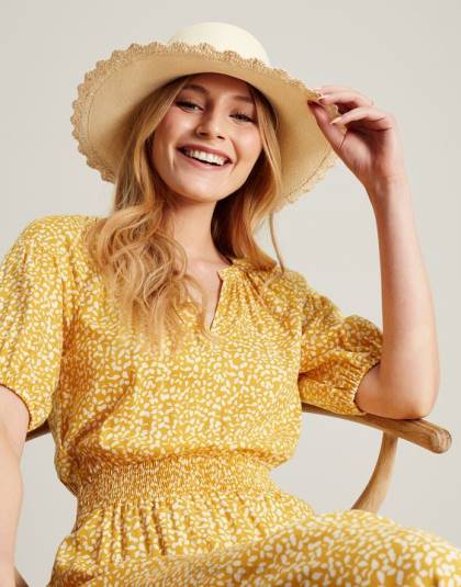 衣服 jp Joules 女性 ロシェルドレス 黄色い斑点 46RH43