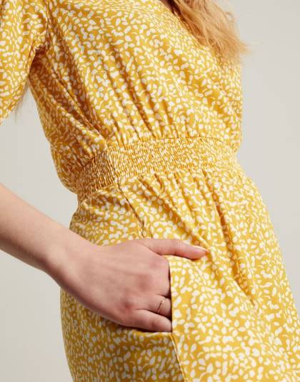 衣服 jp Joules 女性 ロシェルドレス 黄色い斑点 46RH43
