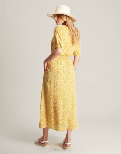 衣服 jp Joules 女性 ロシェルドレス 黄色い斑点 46RH43
