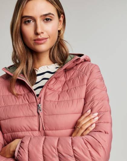 衣服 jp Joules 女性 ボウランド パッカブル パデッド コート 薔薇 46RH44