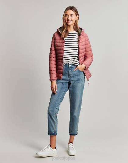 衣服 jp Joules 女性 ボウランド パッカブル パデッド コート 薔薇 46RH44