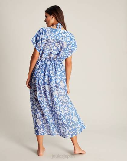 衣服 jp Joules 女性 ブルックビーチドレス 青い花柄 46RH4