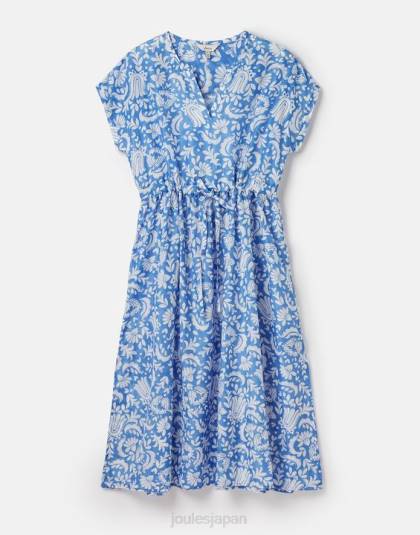 衣服 jp Joules 女性 ブルックビーチドレス 青い花柄 46RH4