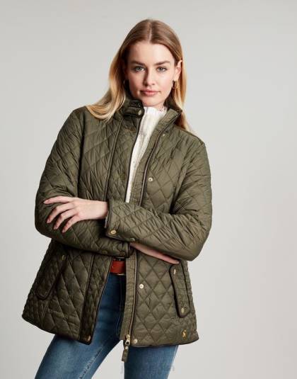 衣服 jp Joules 女性 ニューデール キルティングジャケット ブドウの葉 46RH52