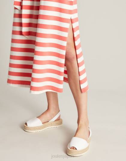衣服 jp Joules 女性 パロマジャージーロングドレス ピンクのストライプ 46RH55