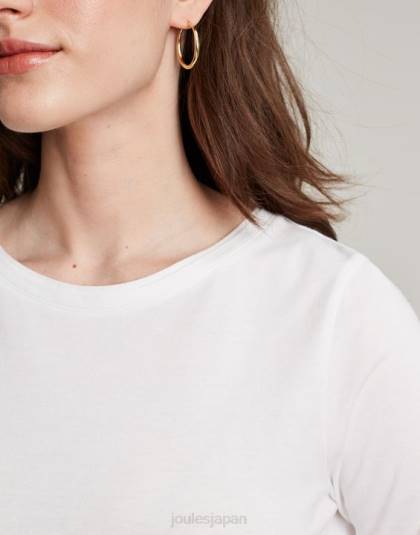 衣服 jp Joules 女性 ホリークルー長袖トップ クリーム 46RH5