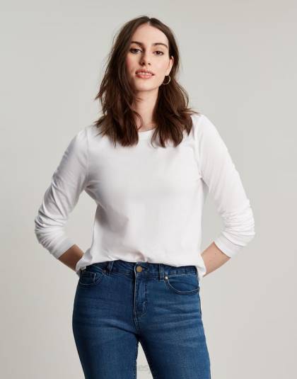衣服 jp Joules 女性 ホリークルー長袖トップ クリーム 46RH5