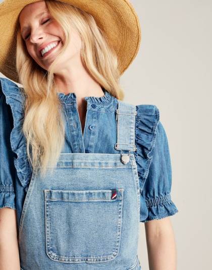 衣服 jp Joules 女性 ランプリングストレートレッグオーバーオール ライトインディゴ 46RH61